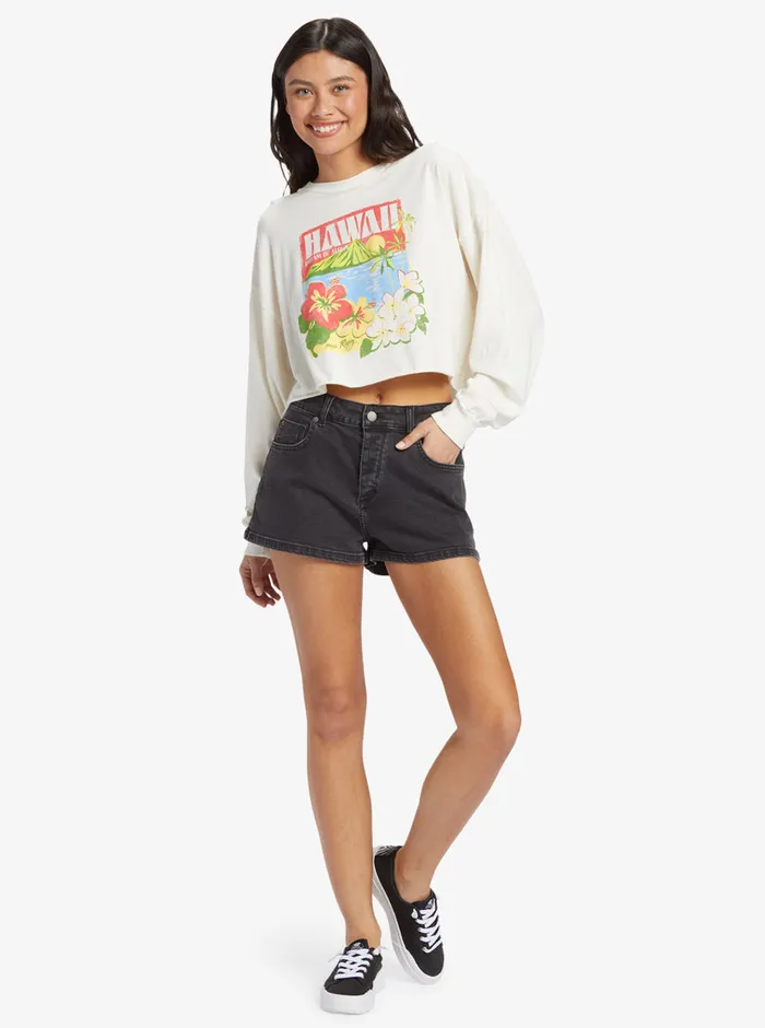 Roxy Tees and Tanks Hawaiian Vacay Olsc TShirt Egret 8211 Womens