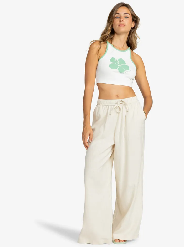 Roxy Tees and Tanks Honestly Ok Cropped Tank Snow White 8211 Womens