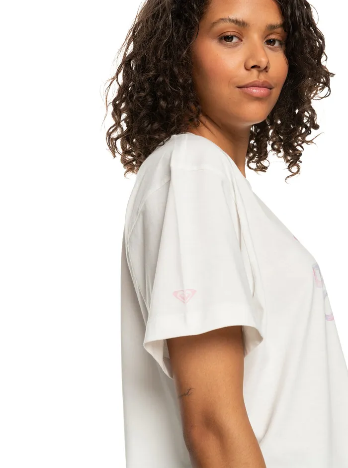 Roxy Tees and Tanks Keep A Breast Day TShirt Snow White 8211 Womens