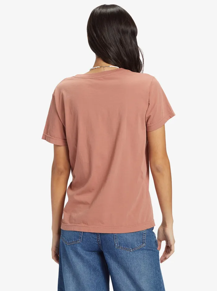 Roxy Tees and Tanks Made Of Sunshine Boyfriend TShirt Cedar Wood 8211 Womens