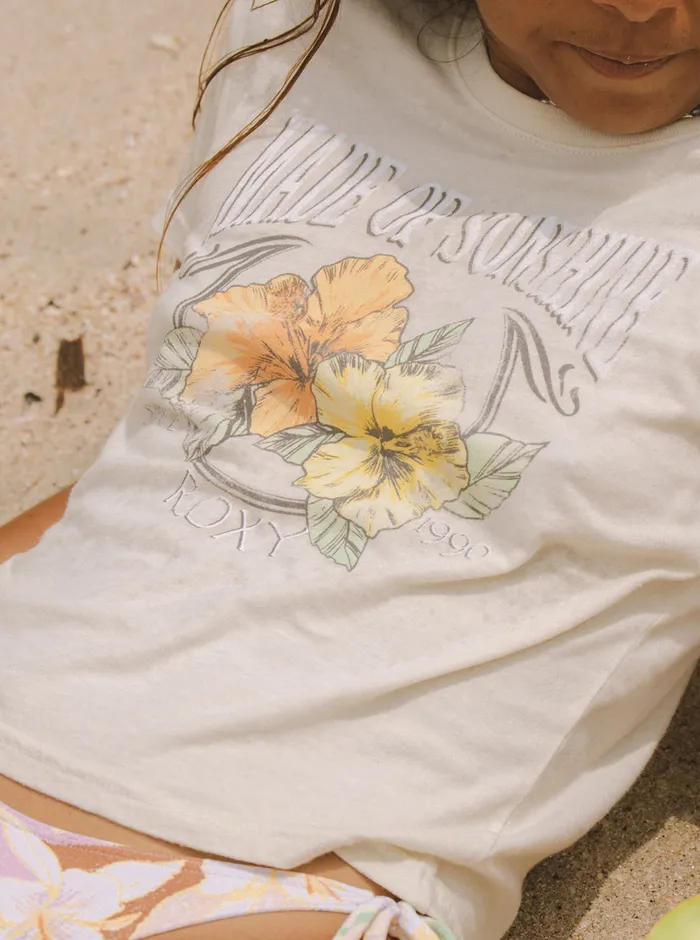 Roxy Tees and Tanks Made Of Sunshine TShirt Egret 8211 Womens