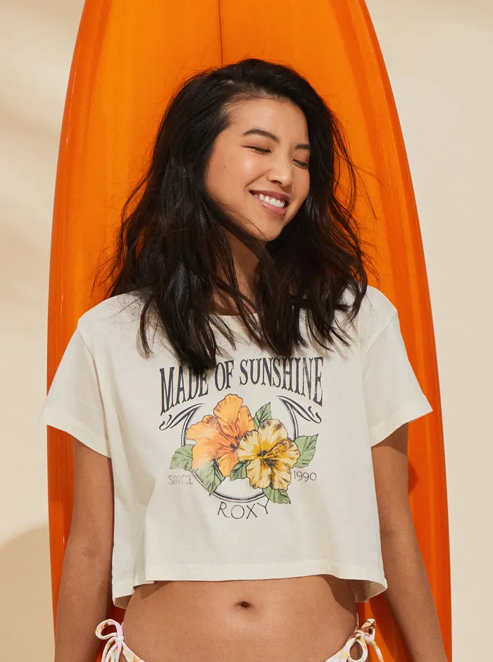 Roxy Tees and Tanks Made Of Sunshine TShirt Egret 8211 Womens