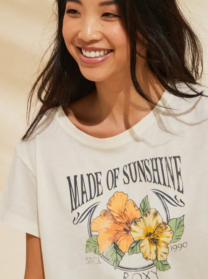 Roxy Tees and Tanks Made Of Sunshine TShirt Egret 8211 Womens