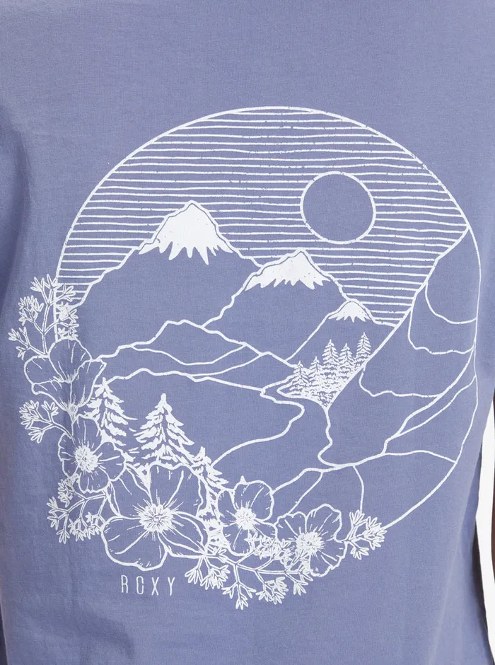 Roxy Tees and Tanks Mountain View Boyfriend TShirt Marlin 8211 Womens