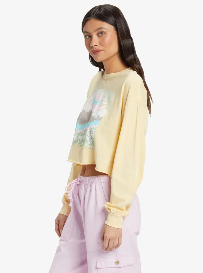 Roxy Tees and Tanks Sunny Side Up Olsc TShirt Banana Cream 8211 Womens