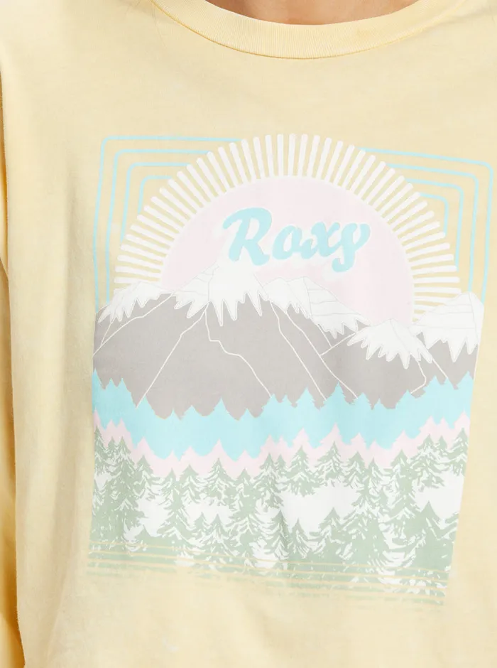 Roxy Tees and Tanks Sunny Side Up Olsc TShirt Banana Cream 8211 Womens