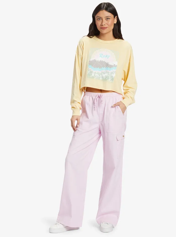 Roxy Tees and Tanks Sunny Side Up Olsc TShirt Banana Cream 8211 Womens