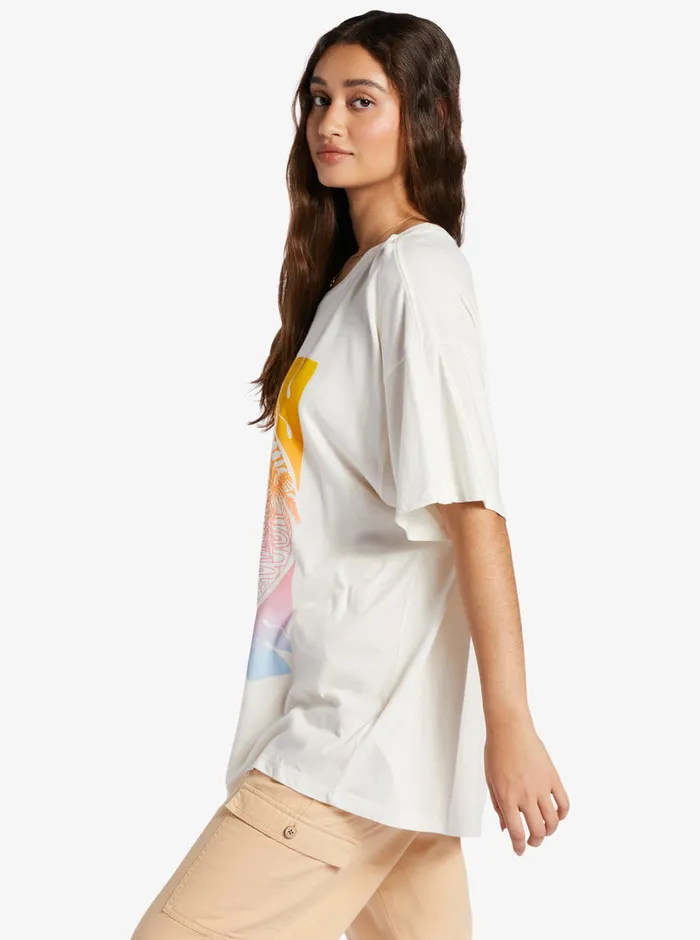 Roxy Tees and Tanks Sunrise Tropics TShirt Snow White 8211 Womens