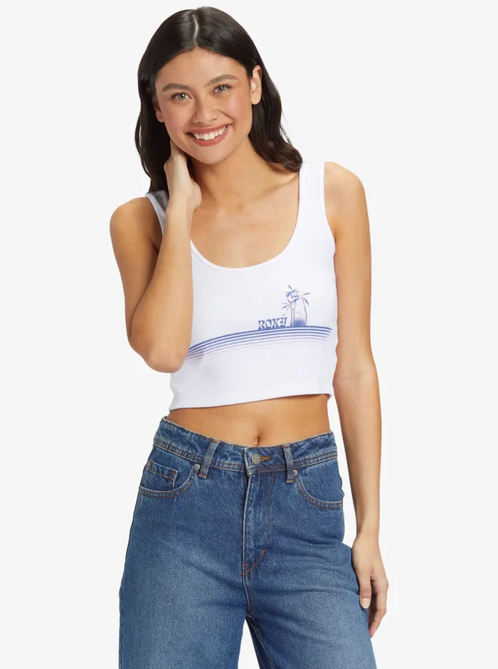 Roxy Tees and Tanks Sunset Strip Dive In TShirt Bright White 8211 Womens