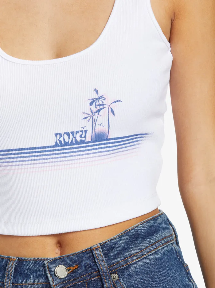 Roxy Tees and Tanks Sunset Strip Dive In TShirt Bright White 8211 Womens