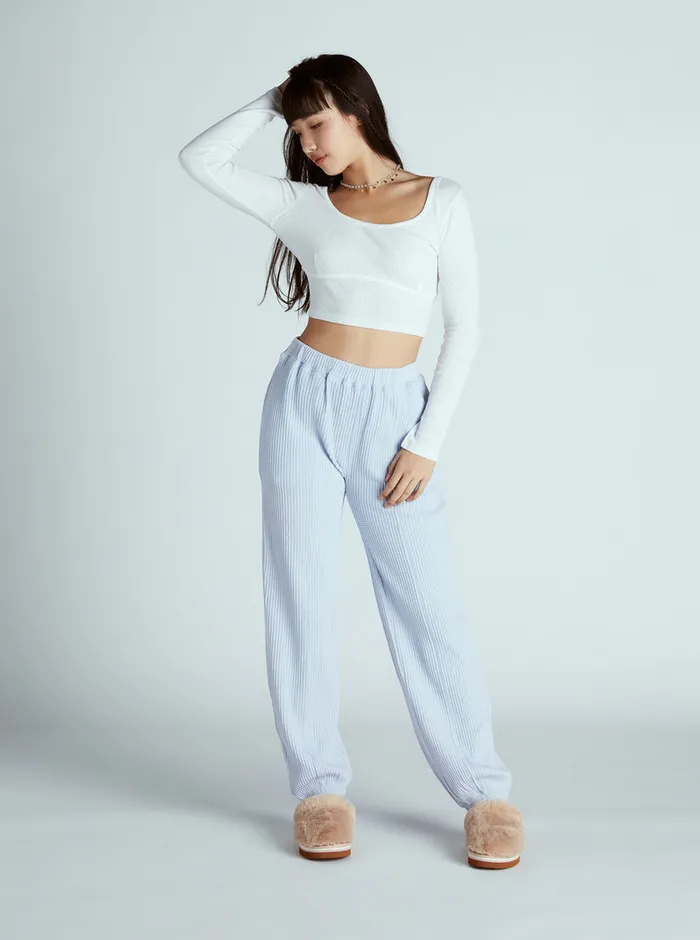 Roxy Tops Chloe Kim Pointelle Long Sleeve Top Snow White 8211 Womens
