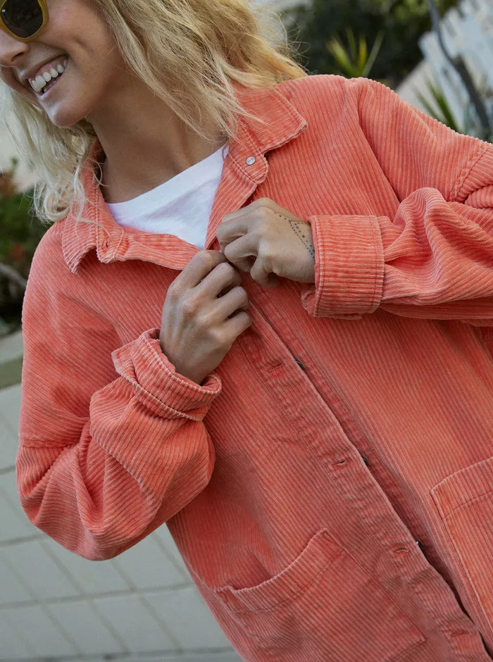 Roxy Tops Kick Back Washed Corduroy Long Sleeve Overshirt Tigerlily 8211 Womens Roxy Tops Kick Back Washed Corduroy Long Sleeve Overshirt Tigerlily 8211 Womens