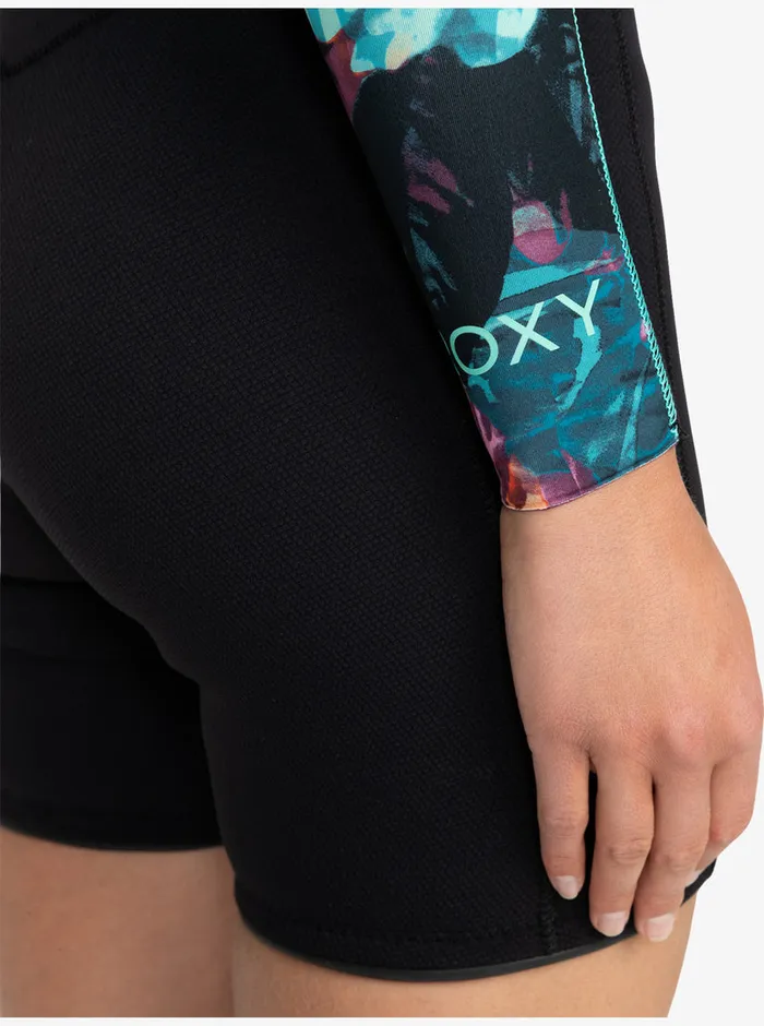 Roxy Wetsuits 25mm Elite Long Sleeve Chest Zip Springsuit Anthracite Leaf 8211 Womens