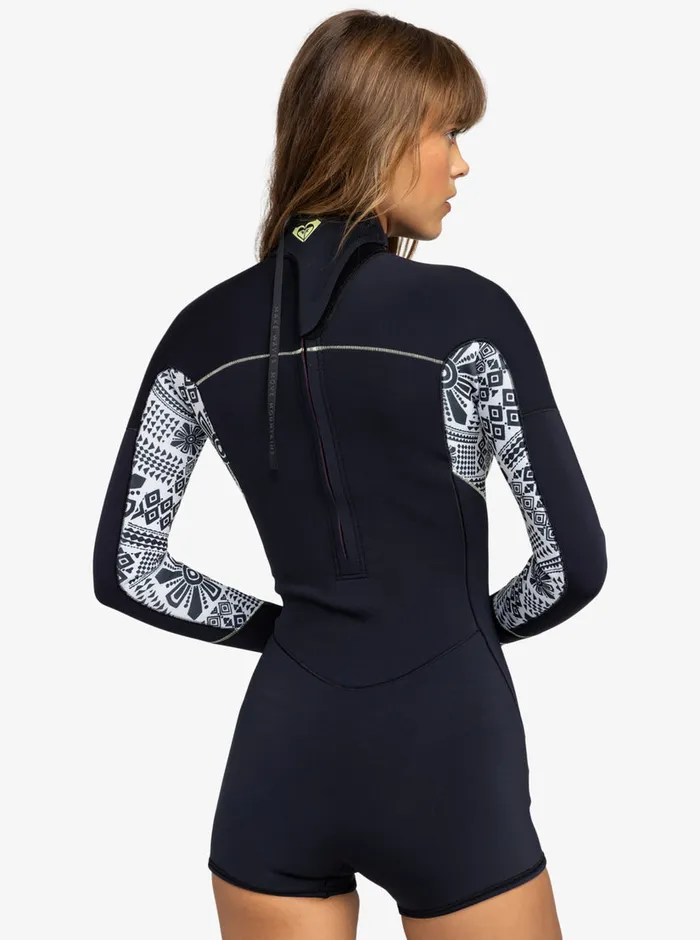 Roxy Wetsuits 2mm Swell Series Long Sleeve Back Zip Springsuit Black 8211 Womens