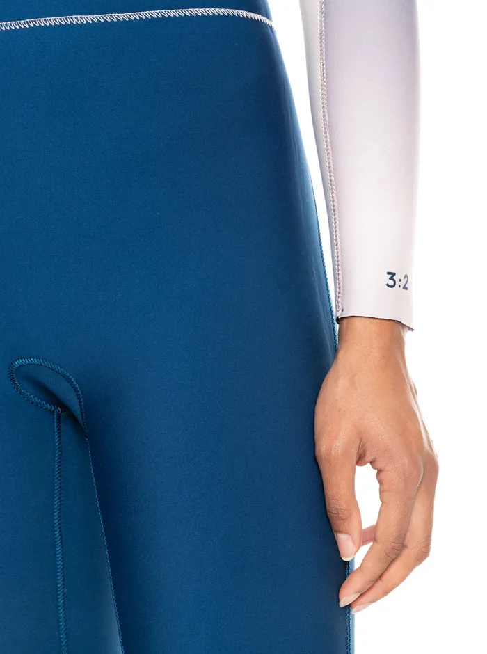 Roxy Wetsuits 32mm Rise Back Zip Wetsuit Iodine Blue 8211 Womens