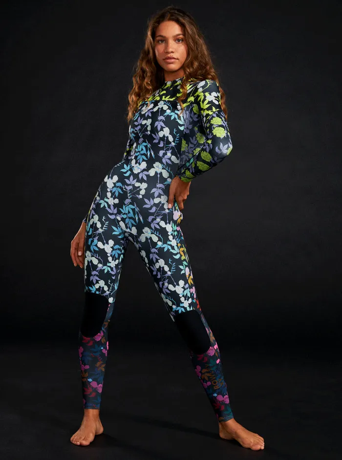 Roxy Wetsuits 32mm X Rowley Chest Zip Wetsuit Radiance Multi Floral 8211 Womens