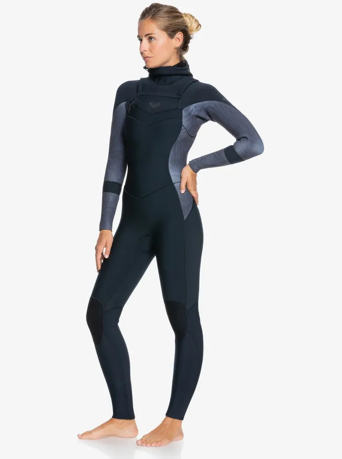 Roxy Wetsuits 543mm Syncro GBS Hooded Long Sleeve Fullsuit Jetblack 8211 Womens