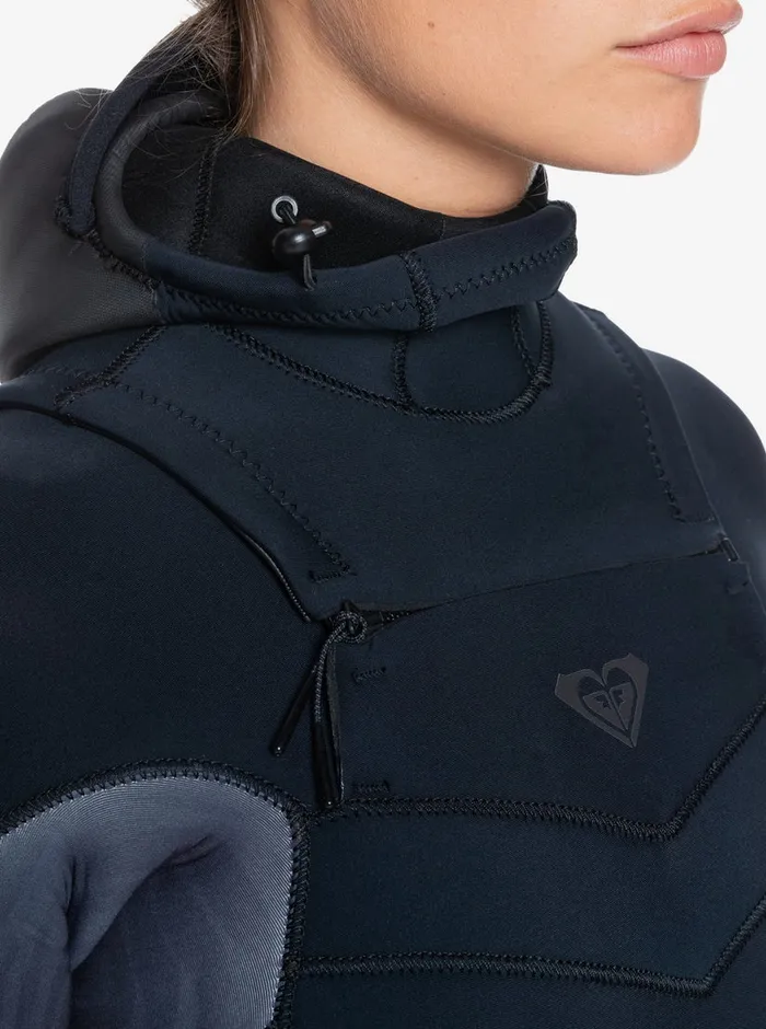 Roxy Wetsuits 543mm Syncro GBS Hooded Long Sleeve Fullsuit Jetblack 8211 Womens