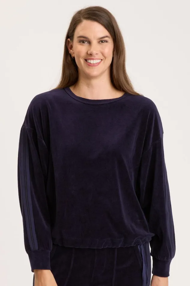 Rugby Stripe Dottie Sweatshirt Navy Clothing XCVI Sweatshirts