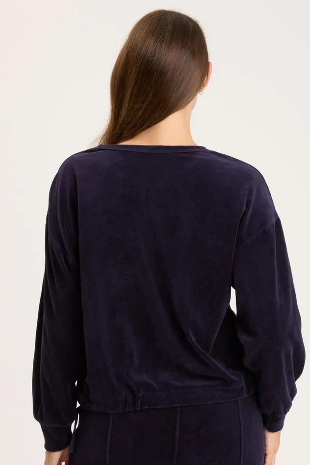 Rugby Stripe Dottie Sweatshirt Navy Clothing XCVI Sweatshirts