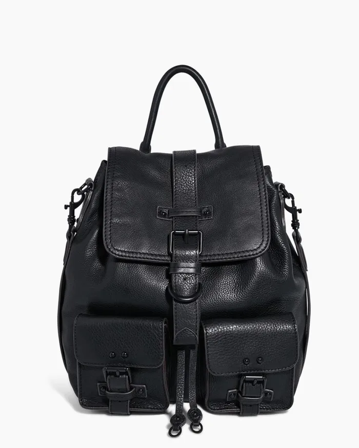 SaddleUp Backpack Black With Shiny Black Women Aimee Kestenberg Backpacks