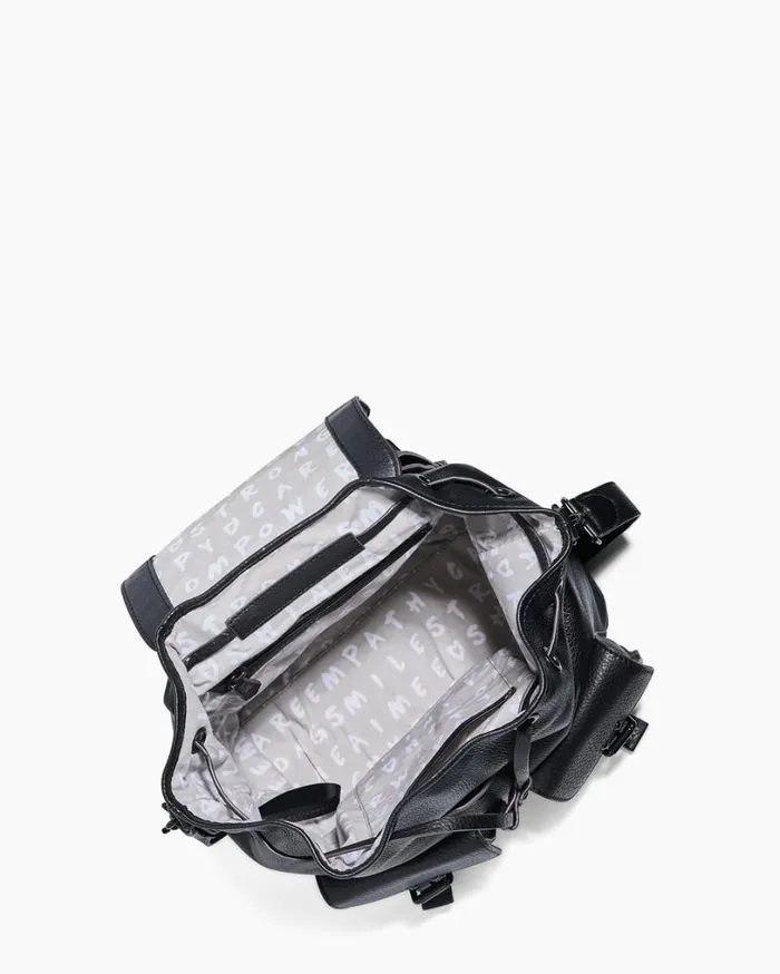 SaddleUp Backpack Black With Shiny Black Women Aimee Kestenberg Backpacks
