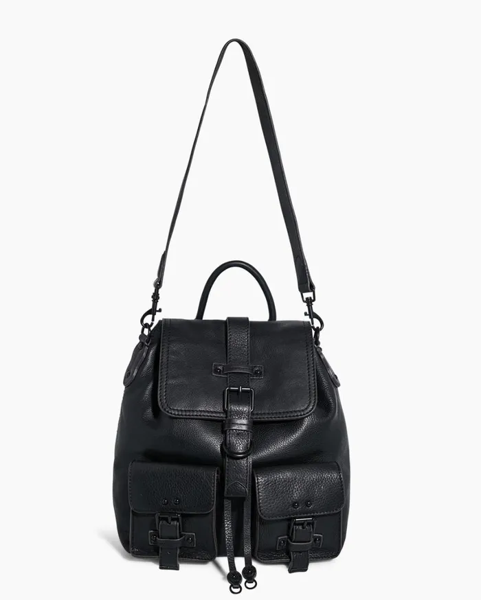SaddleUp Backpack Black With Shiny Black Women Aimee Kestenberg Backpacks