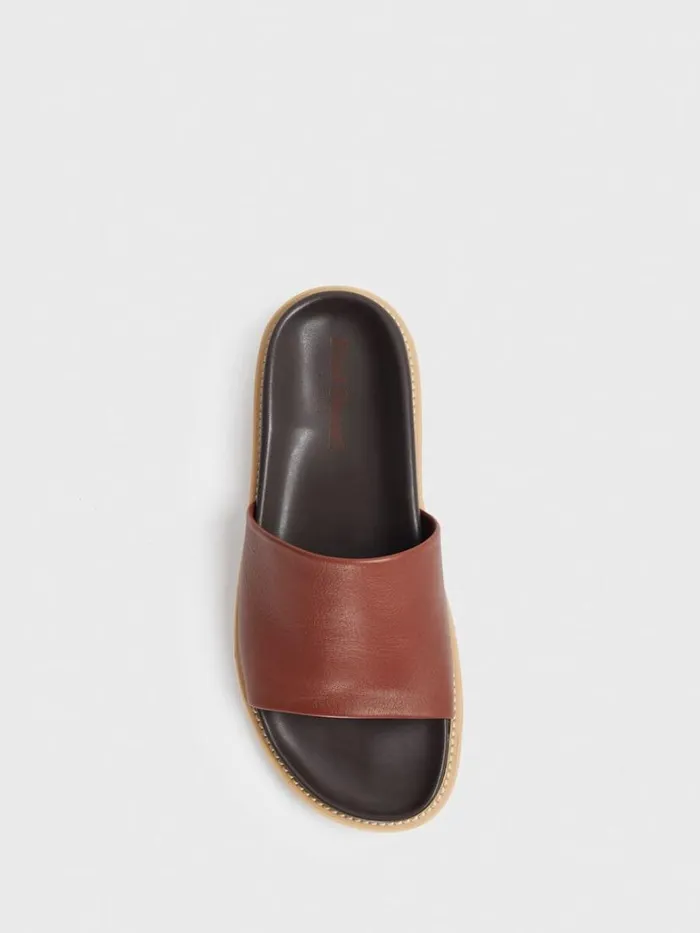 Sandals Mens Paul Stuart Palma Leather Slide Black Sandals Mens Paul Stuart Palma Leather Slide Black