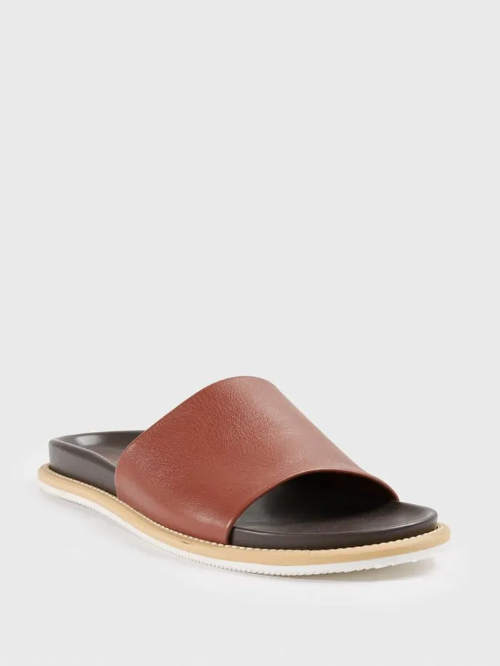 Sandals Mens Paul Stuart Palma Leather Slide Black Sandals Mens Paul Stuart Palma Leather Slide Black