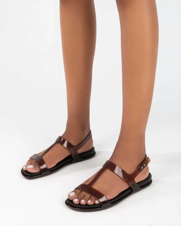 Sandals Women Melissa Adore Clear Brownblack