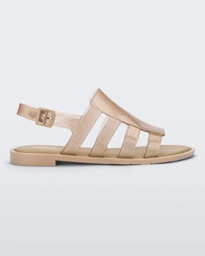 Sandals Women Melissa Boemia Beige Glitter