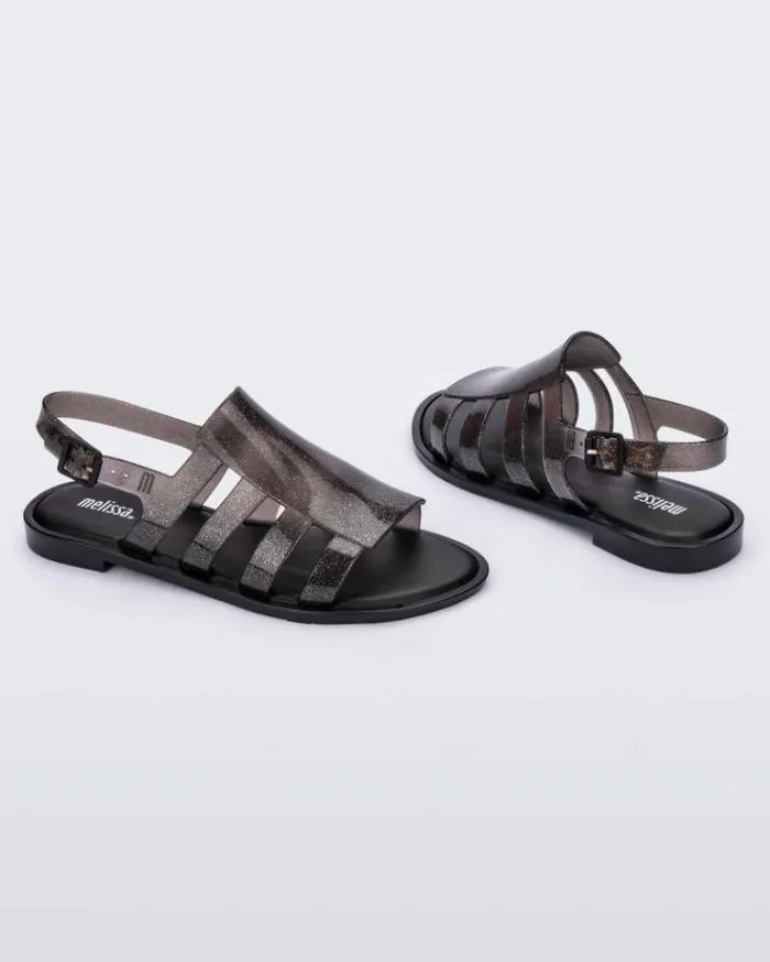 Sandals Women Melissa Boemia Glitter Black