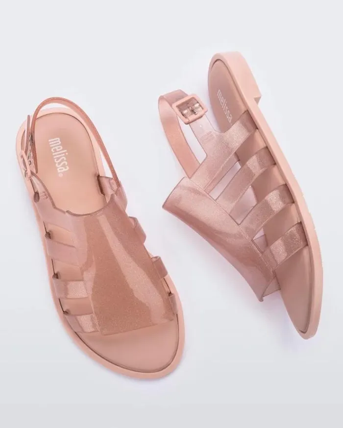 Sandals Women Melissa Boemia Glitter Pink