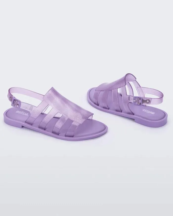 Sandals Women Melissa Boemia Lilac Glitter