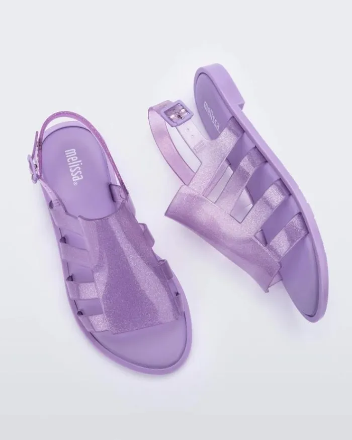 Sandals Women Melissa Boemia Lilac Glitter