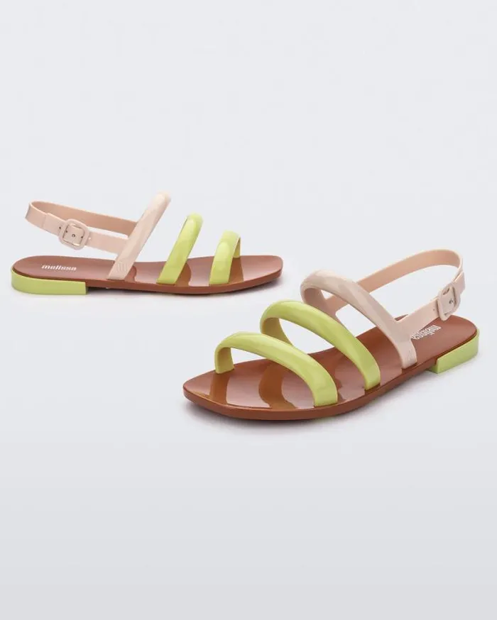Sandals Women Melissa Essential Wave Brownyellow