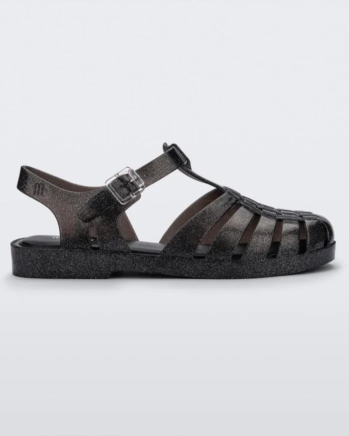 Sandals Women Melissa Possession Glitter Black
