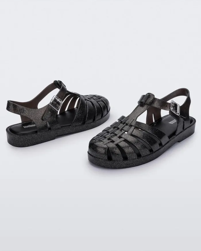 Sandals Women Melissa Possession Glitter Black
