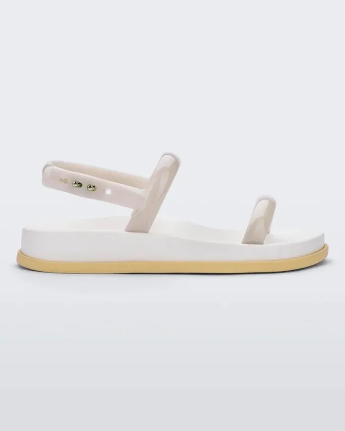 Sandals Women Melissa Soft Wave Sandal Beigewhiteyellow