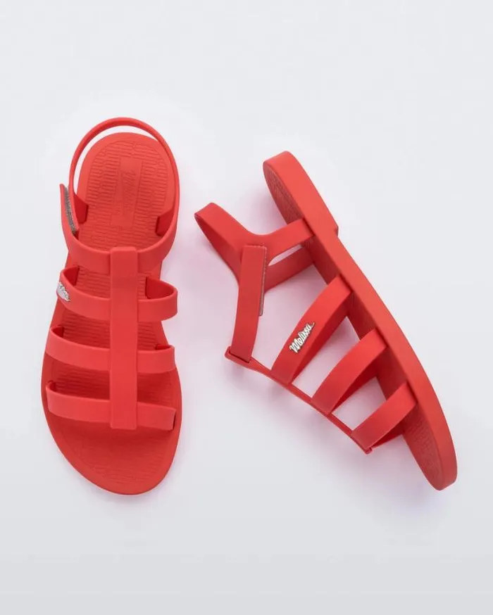 Sandals Women Melissa Sun Rodeo Red
