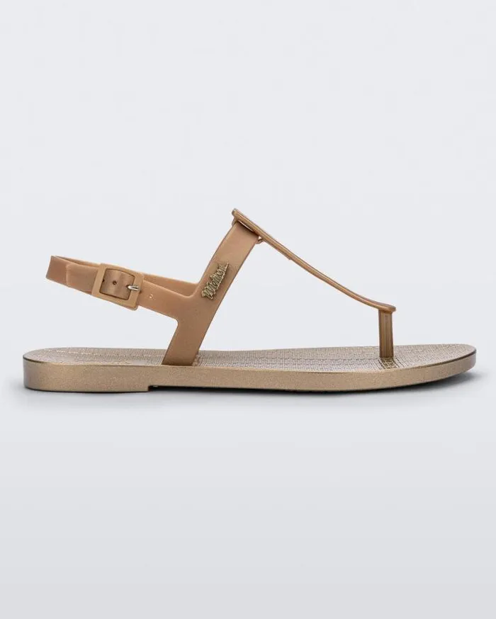 Sandals Women Melissa Sun Ventura Gold Metallic
