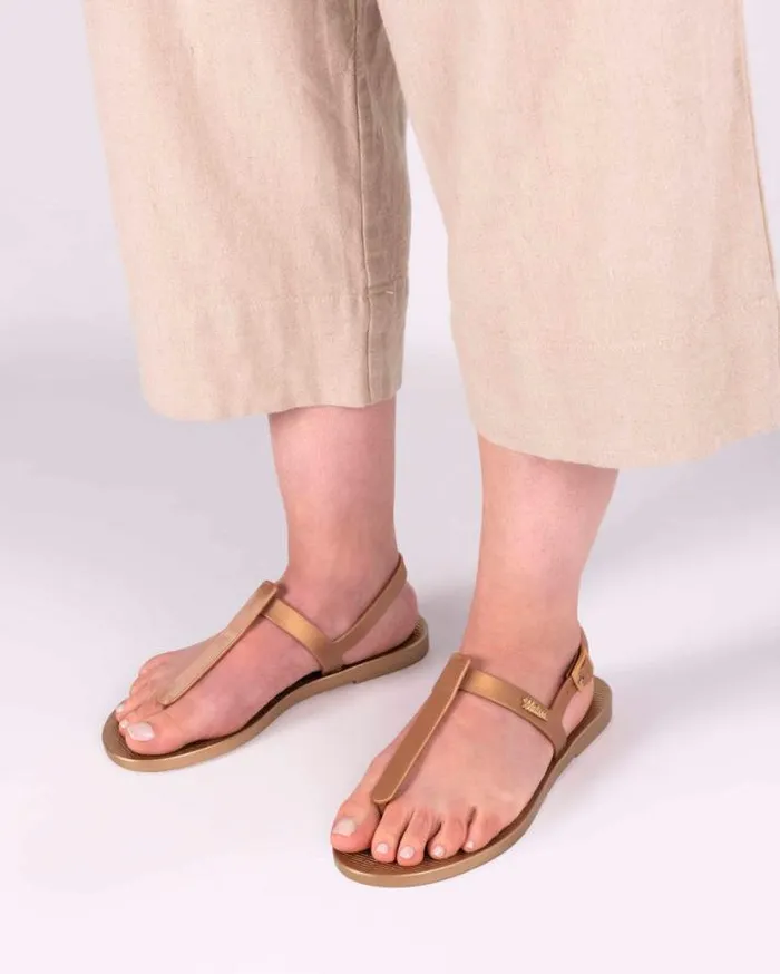 Sandals Women Melissa Sun Ventura Gold Metallic