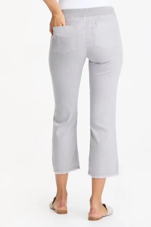 Sarla Ankle Pant Cotton Grey Pigment Clothing XCVI Crops