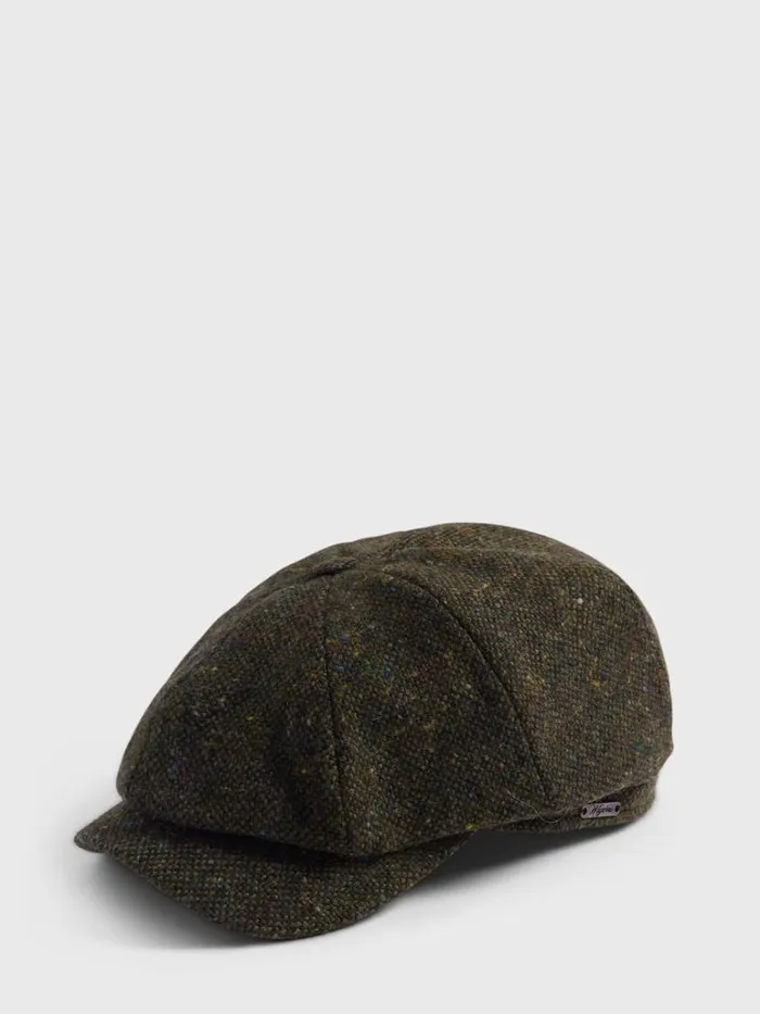 Scarves Hats Gloves Mens Paul Stuart Donegal Newsboy Cap Olive