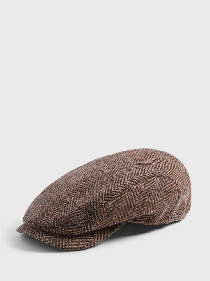 Scarves Hats Gloves Mens Paul Stuart Herringbone Ivy Cap Camel