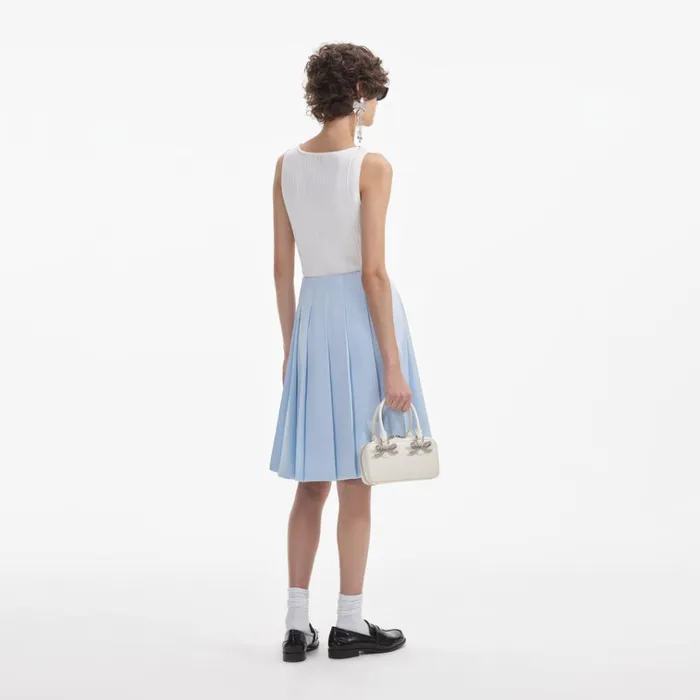 Self Portrait Bottoms Blue Satin Midi Skirt 8211 Women Self Portrait Bottoms Blue Satin Midi Skirt 8211 Women