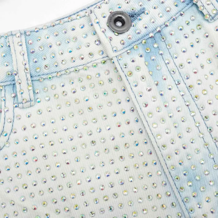 Self Portrait Bottoms Rhinestone Denim Shorts 8211 Women Self Portrait Bottoms Rhinestone Denim Shorts 8211 Women