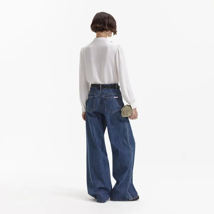 Self Portrait Bottoms Wide Leg Flare Denim Jeans 8211 Women Self Portrait Bottoms Wide Leg Flare Denim Jeans 8211 Women