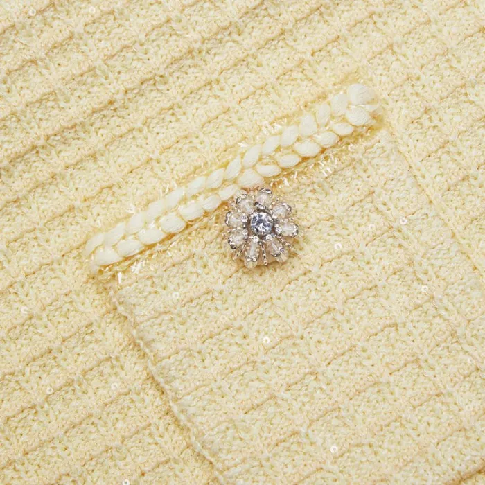 Self Portrait Bottoms Yellow Textured Knit Skirt 8211 Women Self Portrait Bottoms Yellow Textured Knit Skirt 8211 Women