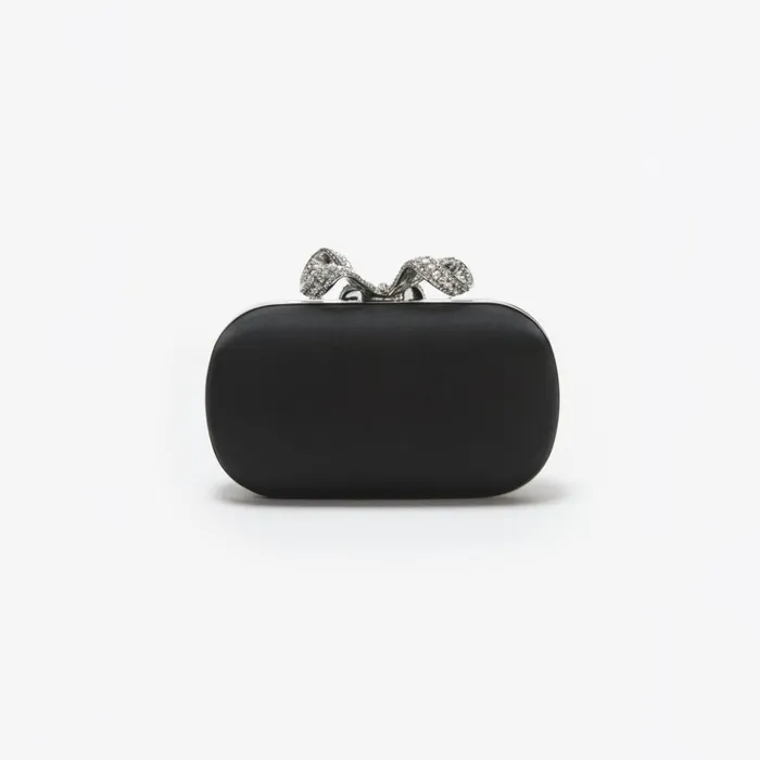 Self Portrait Clutch Bags Black Satin Bow Clutch 8211 Women Self Portrait Clutch Bags Black Satin Bow Clutch 8211 Women